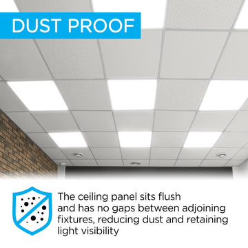 2 ft. X 4 ft. 50-Watt Dimmable Integrated LED Flat Panel Flush Mount Light with 5500 Lumens 5000K - JONATHAN Y